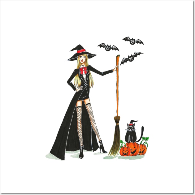 Fashionable Witch Wall Art by Ji Illustrator